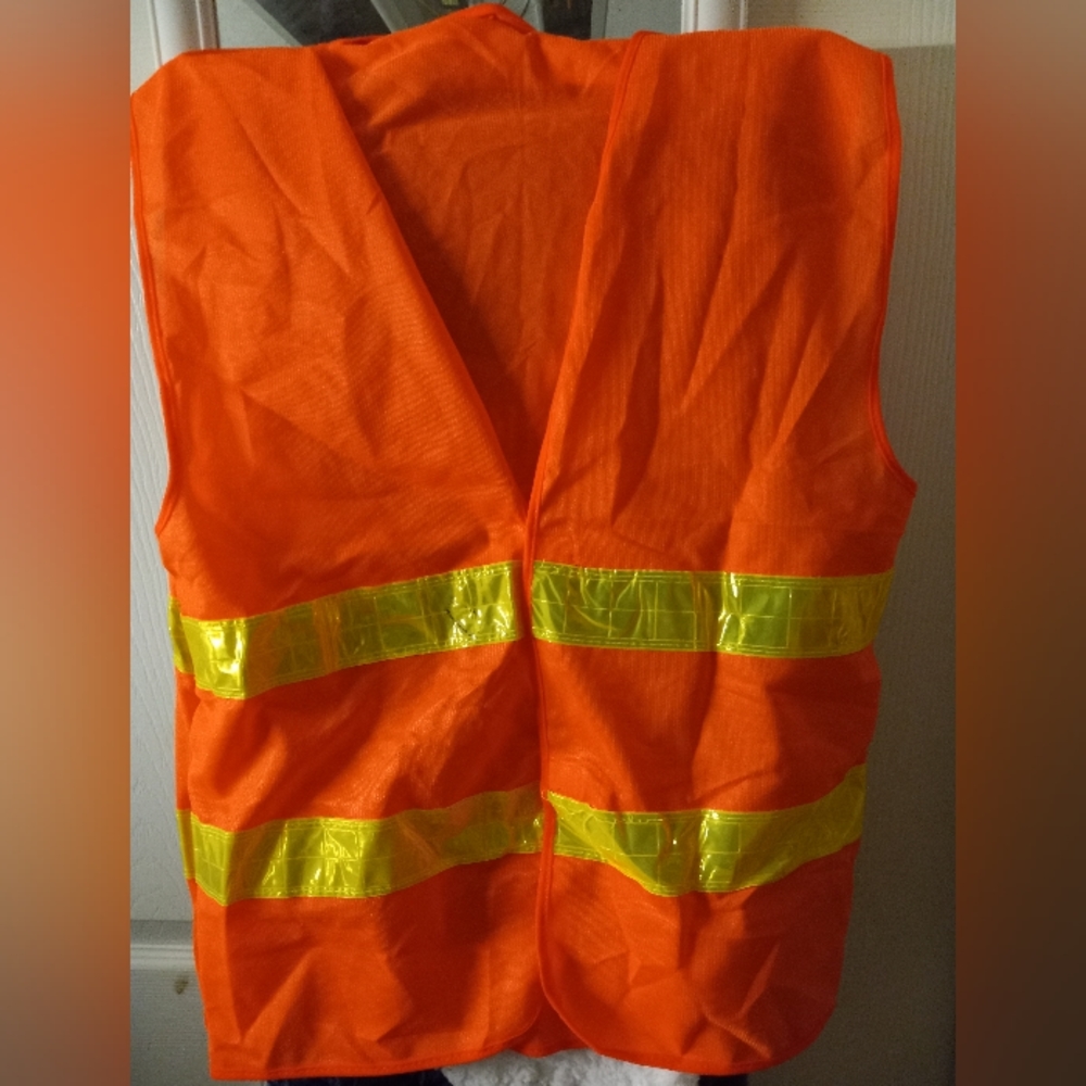Adult costume construction worker safety vest